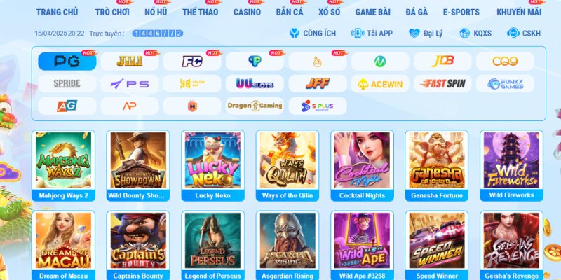 Giao diện nổ hũ VZ99 sinh động với đồ họa bắt mắt và hiệu ứng sống động