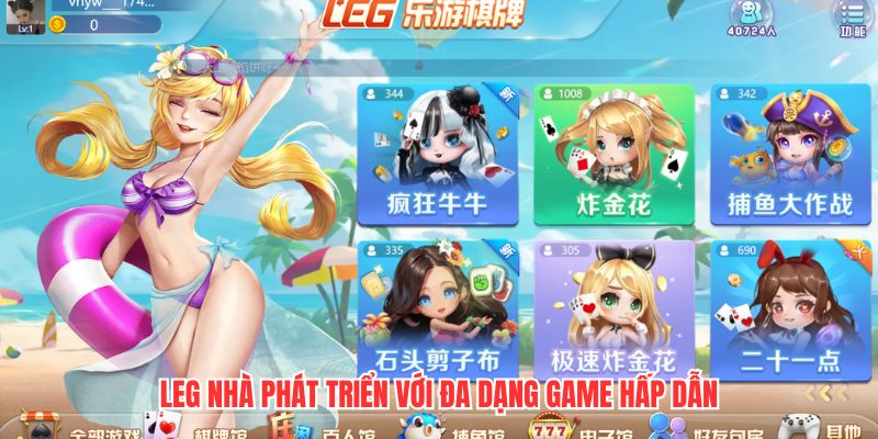 LEG tham gia thưởng thức những tựa game hấp dẫn tại nhà phát triển này