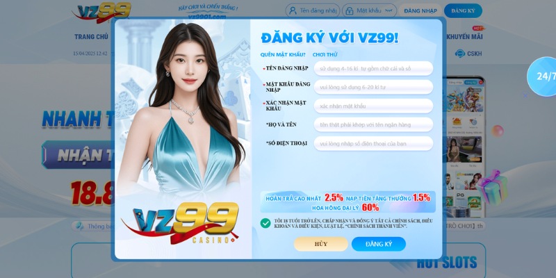 Nhập đúng và đủ các thông tin cá nhân để hoàn tất quá trình tạo tài khoản