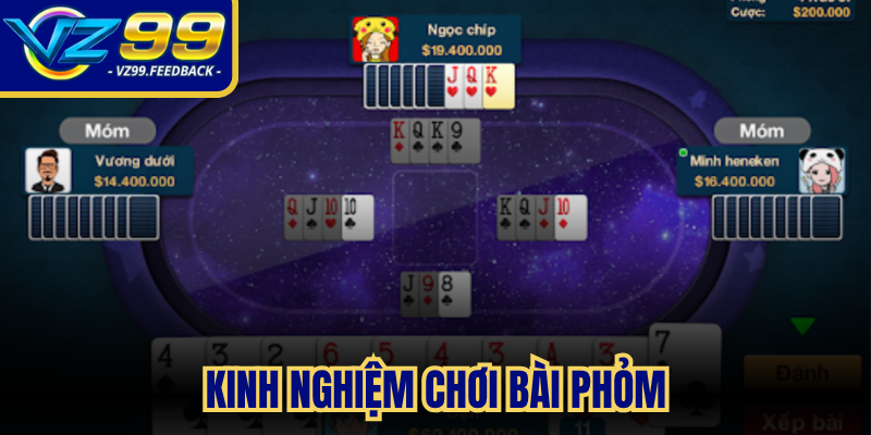 Kinh nghiệm chơi bài phỏm